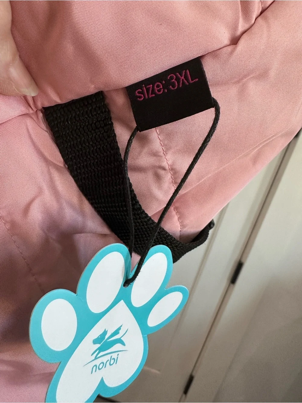 Dog Coat fleece lined with built in harness